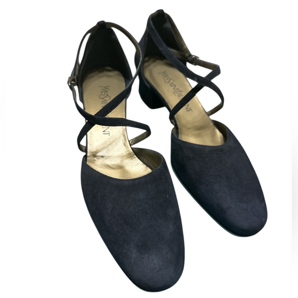 Yves Saint Laurent Women's Blue Heels - Picture 2 of 4
